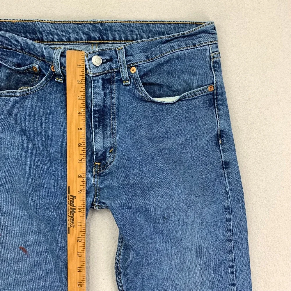 Thrashed Levi's Jeans 505 Mens 34x32 Faded Distressed Denim Painted Workwear Y2K